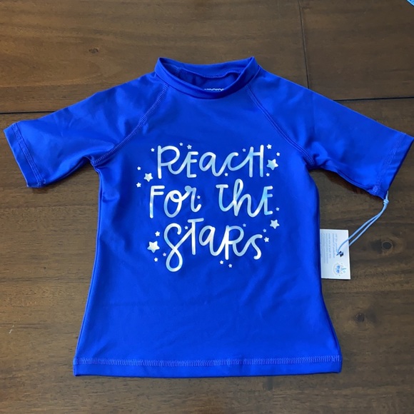 Raglan Short Sleeve Swim Shirt Reach for the Stars - Picture 2 of 6